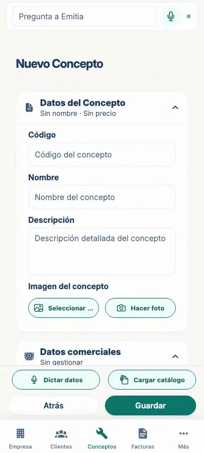 Crea un concepte nou