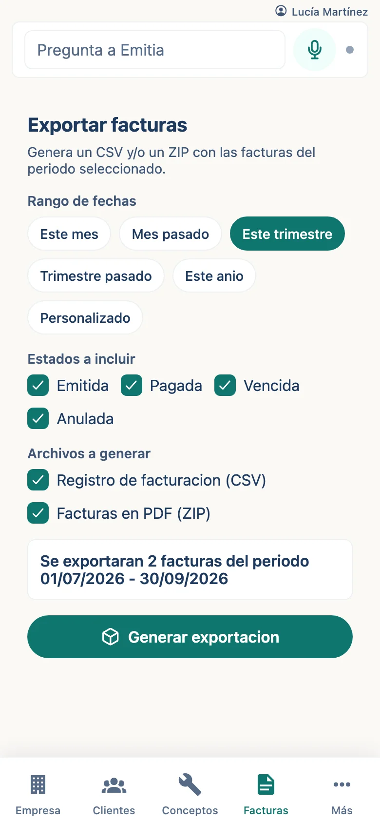 Seleiciona estaus ya idioma