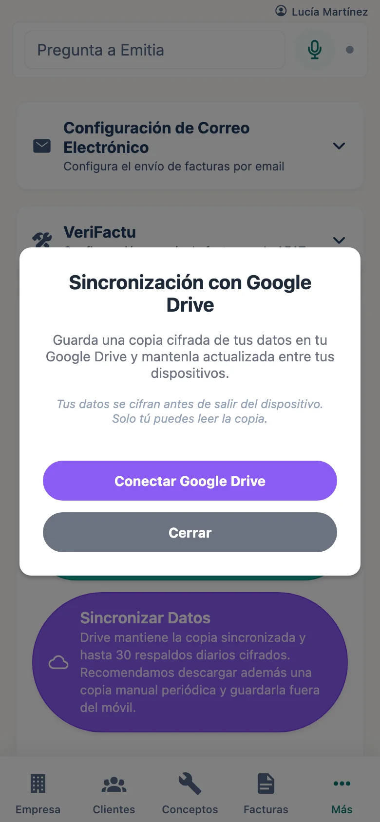 Connecta Google Drive