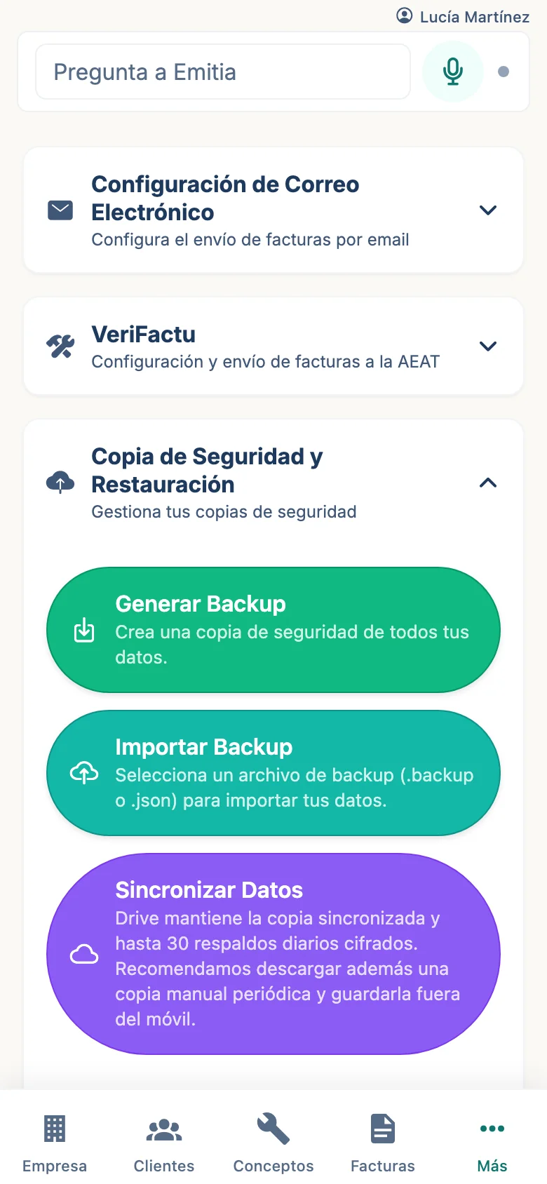 Confirma la connexió
